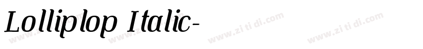 Lolliplop Italic字体转换